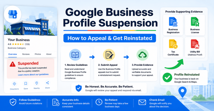 How to appeal a Google Business Profile suspension and get reinstated