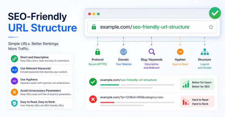 SEO-friendly URL structure best practices and examples